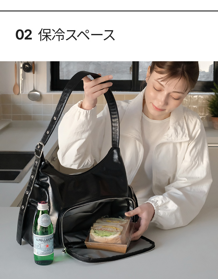 Qoo10 Dberno [レザ] 3ポケット 2way/3way